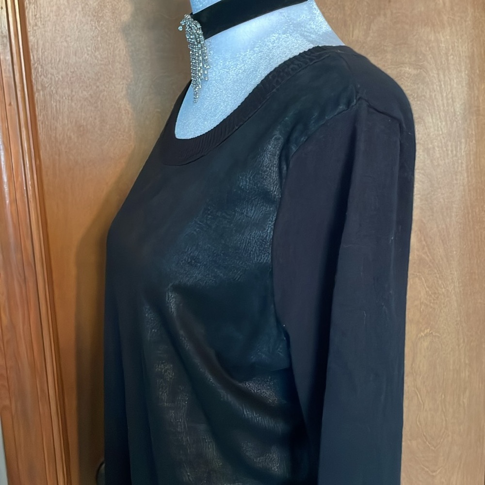 Faux Suede Black Sweater by Express - Picture 6 of 15